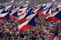 Czechoslovakia Revolution Crowd